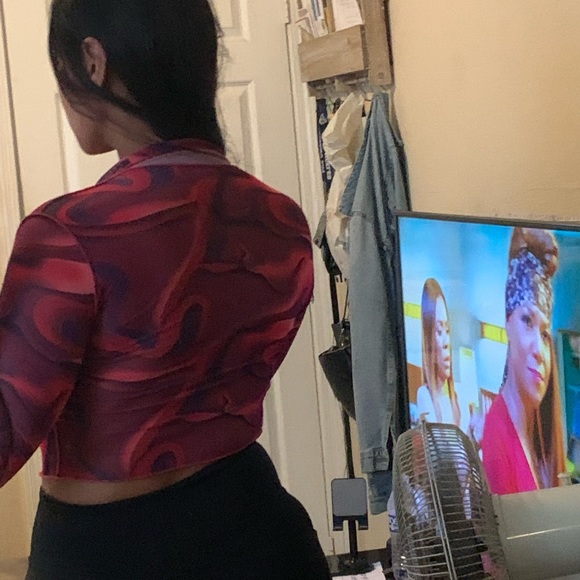 Pink Colorful Mesh Top - Picture 5 of 5